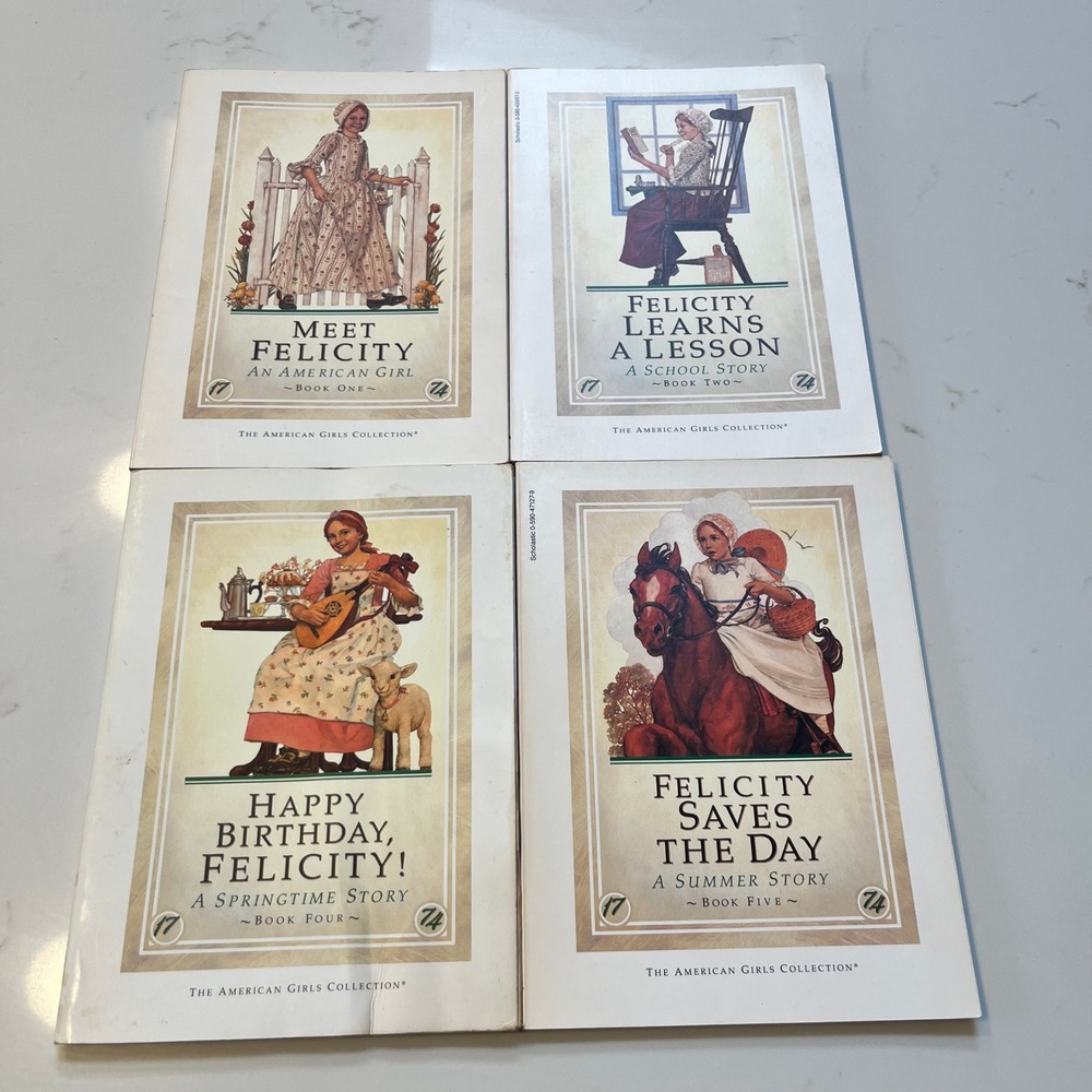 American Girl Felicity Books Set of 4 Pleasant Company Scholastic Valerie Tripp
